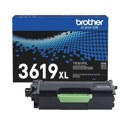 Cartucho de Tóner Original Brother TN-3619XL, Negro, Alto Rendimiento 25.000 páginas 1