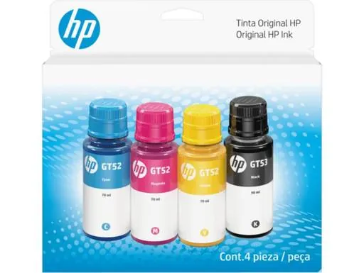 Combo de Botellas de Tinta Original HP GT53/GT52 - Pack de 4 Colores 1