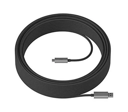 Cable Logitech Strong USB, SuperSpeed 10Gbps, USB-A a USB-C, Largo 10 Metros, Negro 1