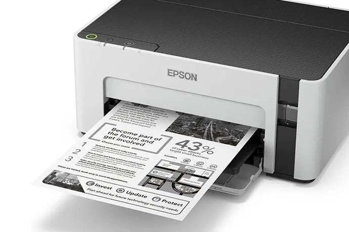 Impresora Tinta monocromática Epson EcoTank M1120, 15 ppm/negro, Wi-Fi, USB 2.0 5