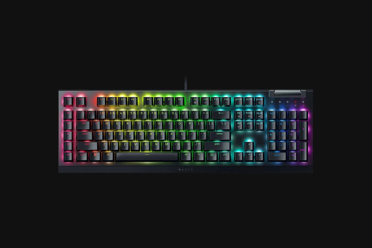 Teclado Gamer Razer BlackWidow V4 X, Mecánico, Español, Switch Yellow, RGB, Color 7