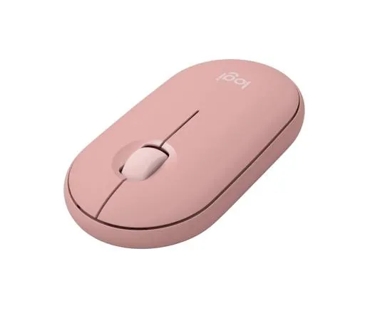 Mouse Inalámbrico Logitech Pebble Mouse 2 M350s, Estilizado y Minimalista, Pink 2