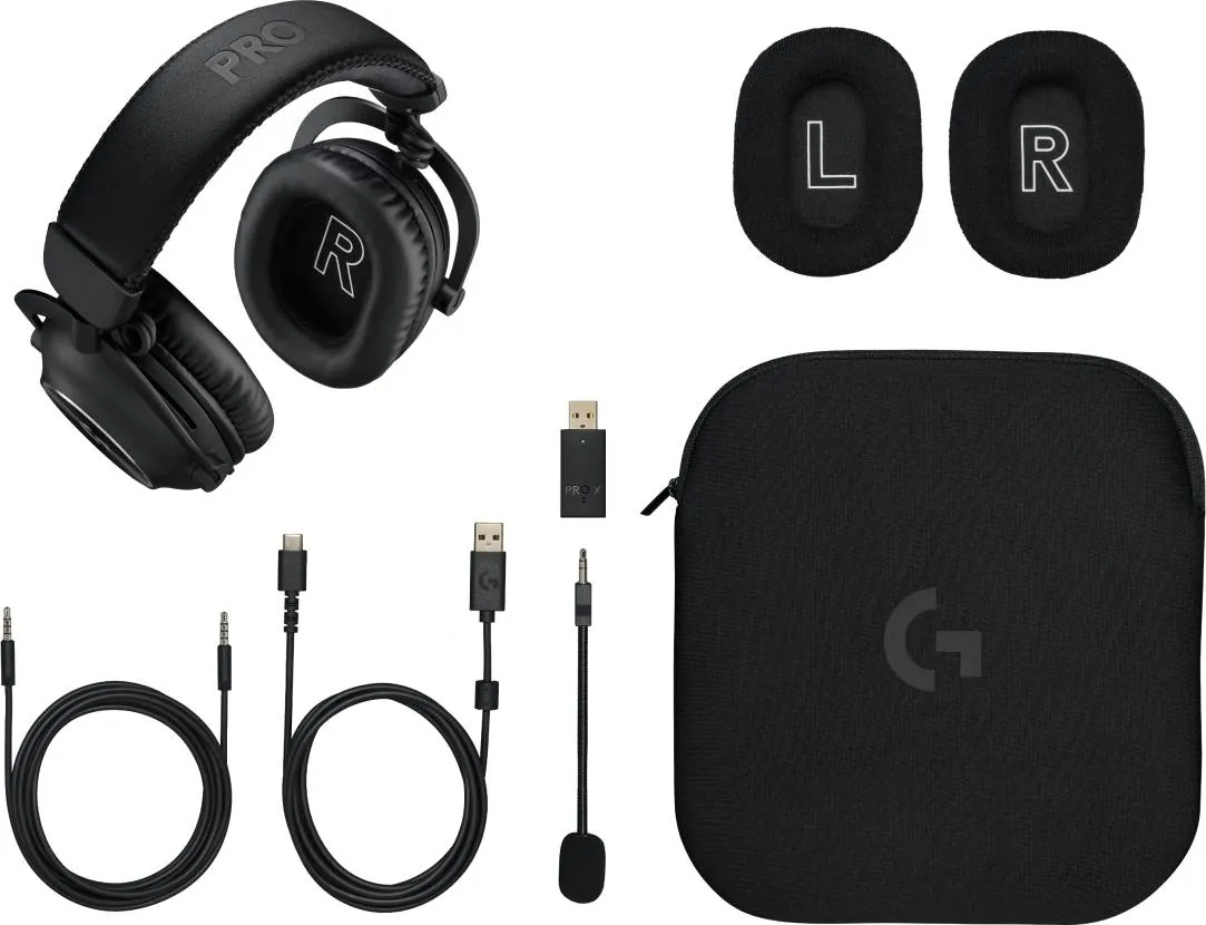 Audifonos Gamer Inalámbrico Logitech Pro X 2 Lightspeed, 2.4GHz, Bluetooth, PC, PS4, PS5, Black 10