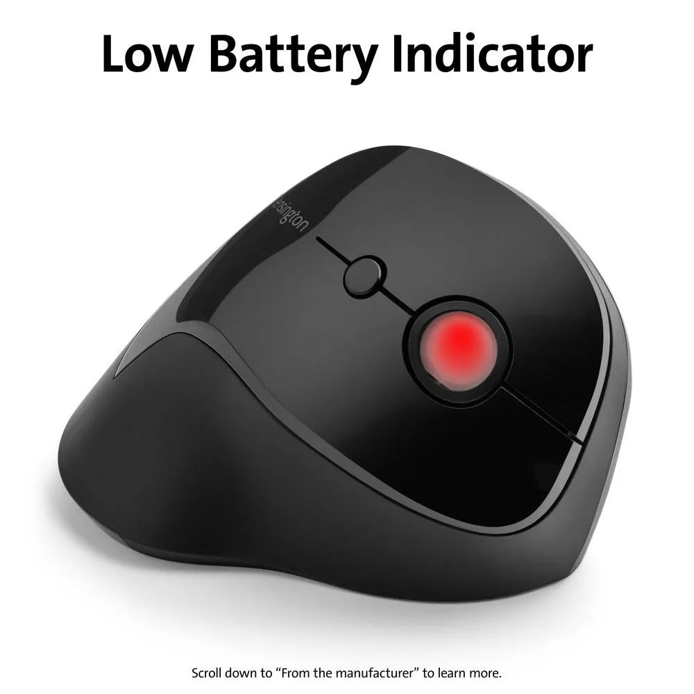 Mouse Wireless Kensington Pro Fit Ergo Vertical, 6 Botones, 1600DPI, Negro 8