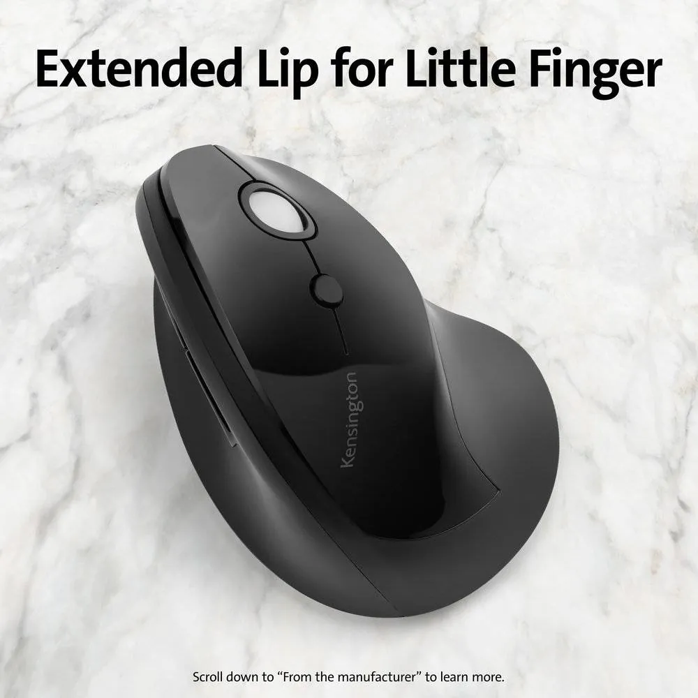 Mouse Wireless Kensington Pro Fit Ergo Vertical, 6 Botones, 1600DPI, Negro 11