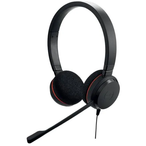 Jabra Evolve 20 Duo MS USB-C/A - Auriculares Estéreo con Micrófono y Cancelación de Ruido 1