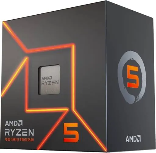 Procesador AMD Ryzen 5 7600, AM5, 3.8 GHz (hasta 5.1 GHz), Caché 32MB, 6 Núcleos, 65W 1