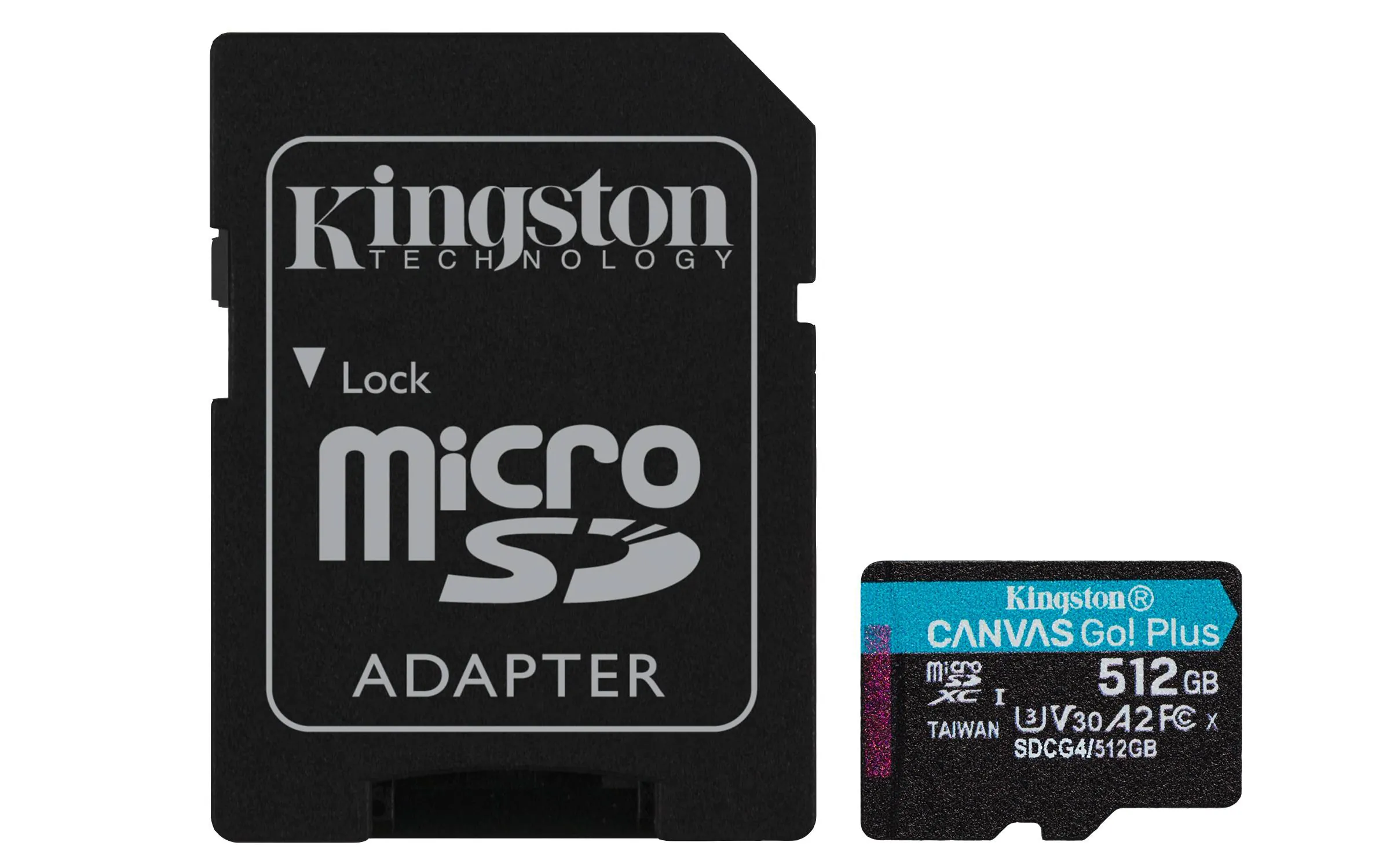 Memoria microSD Kingston Canvas Go! Plus 512GB microSD V30 + Adaptador SD 1