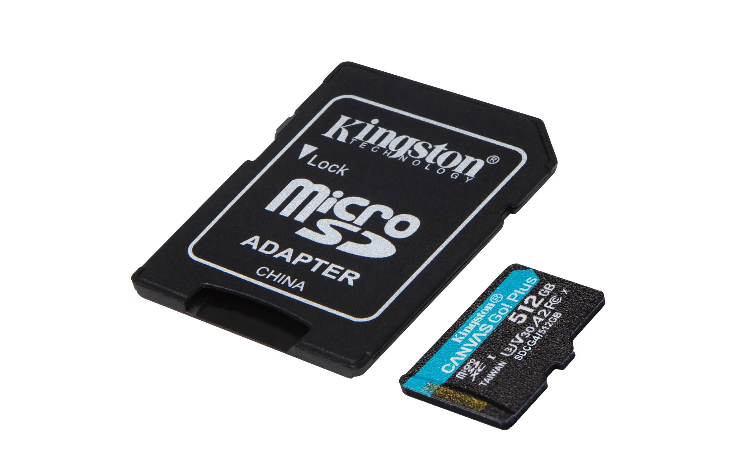 Memoria microSD Kingston Canvas Go! Plus 512GB microSD V30 + Adaptador SD 3