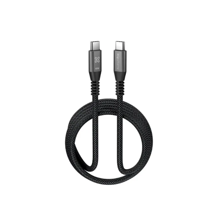 Cable Trenzado USB-C a USB-C Klip Xtreme PowerGo 250 60W 1.8 1