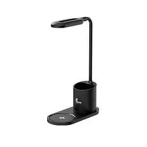 Lámpara LED de Escritorio con Cargador Inalámbrico Xtech XTA-701, 15W, Negro
