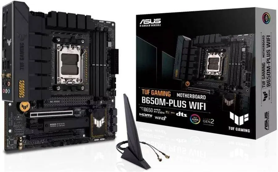 Placa Madre ASUS TUF Gaming B650M-Plus WIFI, AMD AM5, 4xDIMM DDR5, DP, HDMI, 2xM.2, Micro-ATX 1