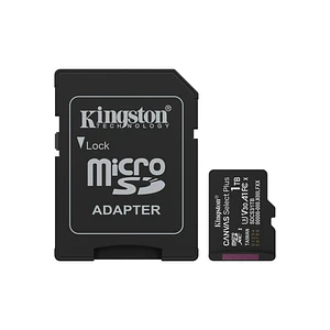 Tarjeta MicroSDXC 1TB Kingston SDCS3 Canvas Select Plus 100MB/s Clase 10 A1 + Adaptador SD