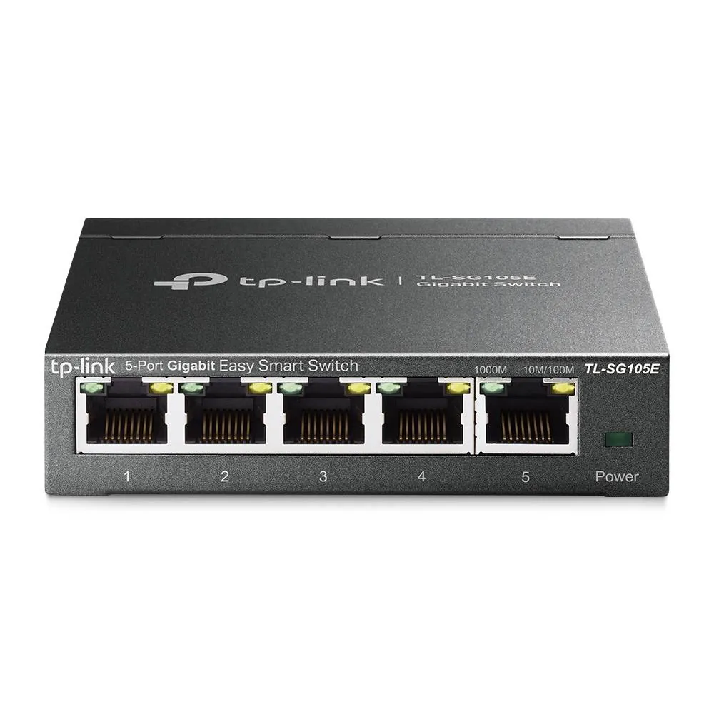 Switch Inteligente Sencillo Gigabit TP-Link TL-SG105E, 5 Puertos RJ45 10/100/1000Mbps 1