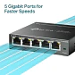 Switch Inteligente Sencillo Gigabit TP-Link TL-SG105E, 5 Puertos RJ45 10/100/1000Mbps - Miniatura 3