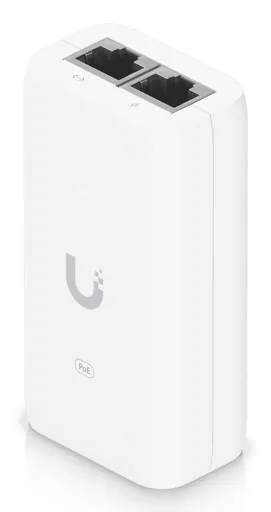 Inyector PoE Ubiquiti U-PoE 15W Gigabit Compacto con Proteccion ESD 2