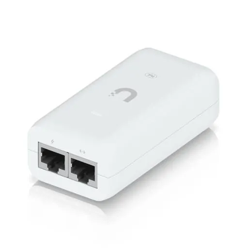 Inyector PoE Ubiquiti U-PoE 15W Gigabit Compacto con Proteccion ESD 3