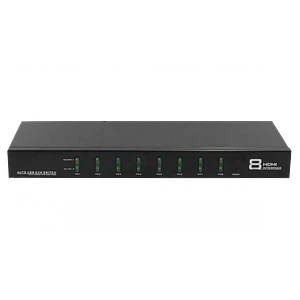 KVM 8-HDMI-USB Rack req-cables 2-USB2.0-AH inc-12V LAN IR-Ctrl 3,5mm