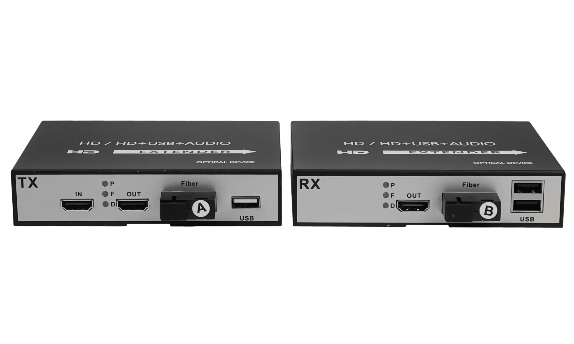 Extensor HDMI de Fibra Óptica 20km 1080p FullHD, 1 Entrada / 2 Salidas, Incluye Adaptador 5VDC 1