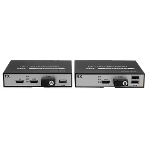 Extensor HDMI de Fibra Óptica 20km 1080p FullHD, 1 Entrada / 2 Salidas, Incluye Adaptador 5VDC