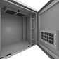 Gabinete exterior Nexxt  6U 600x600mm para poste en acero SPCC gris claro - Miniatura 4
