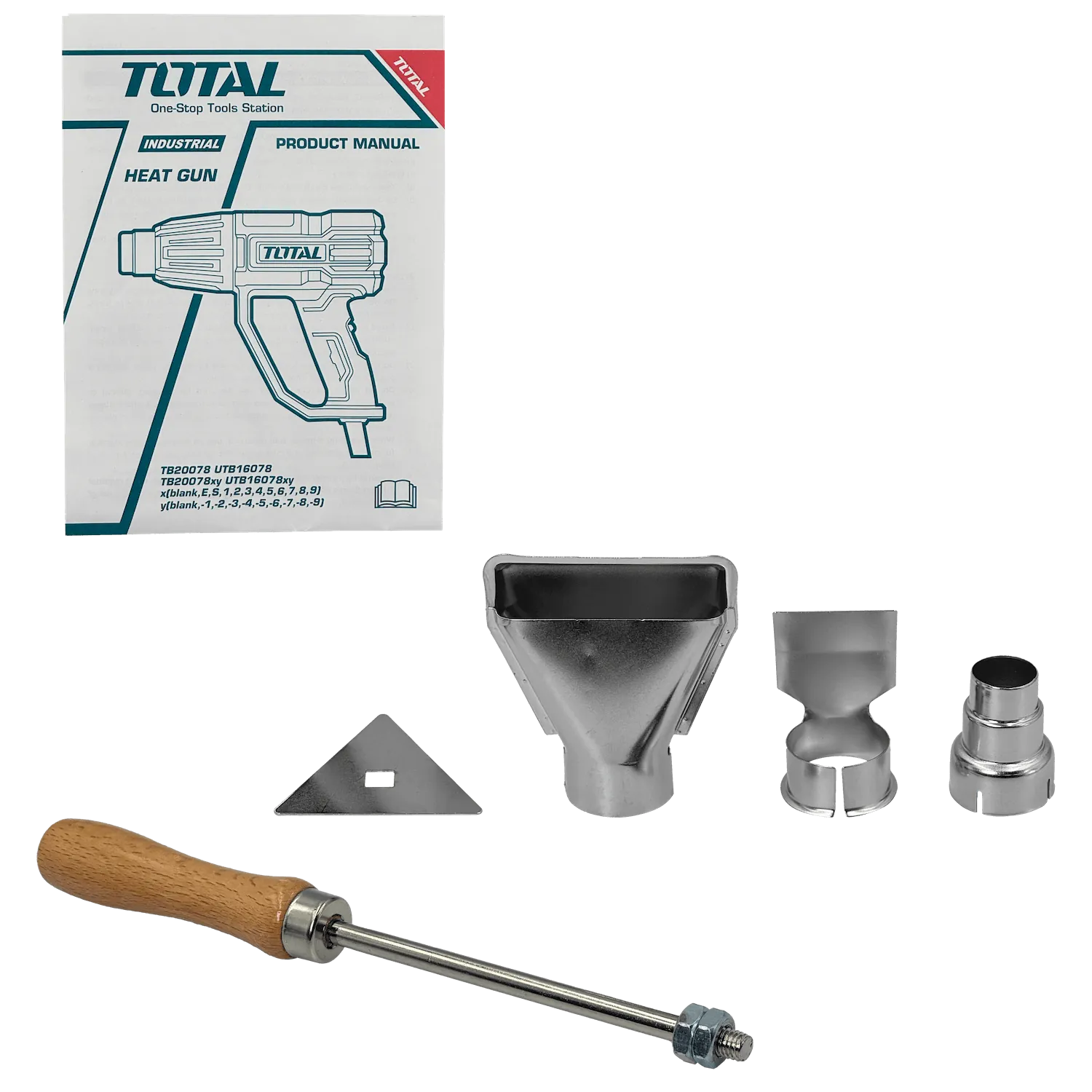 Pistola Calor 2000W 3-Boquilla Aire Caliente Industrial Total 4