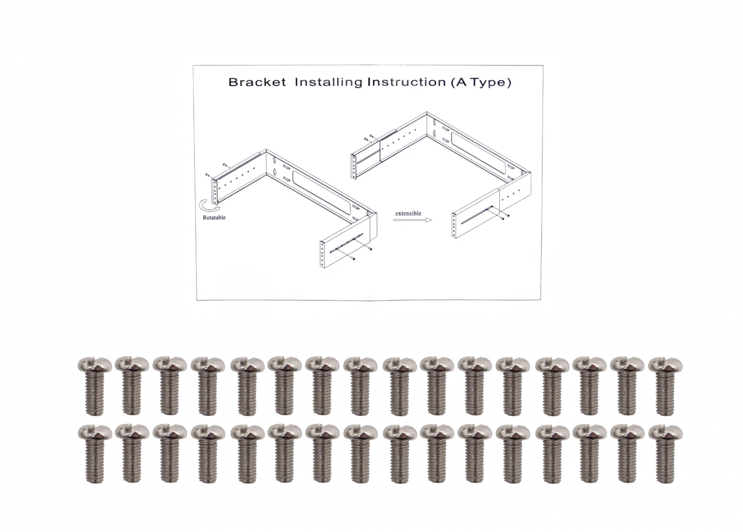 Bracket Mural Abierto 8U Ajustable con Bisagra 5