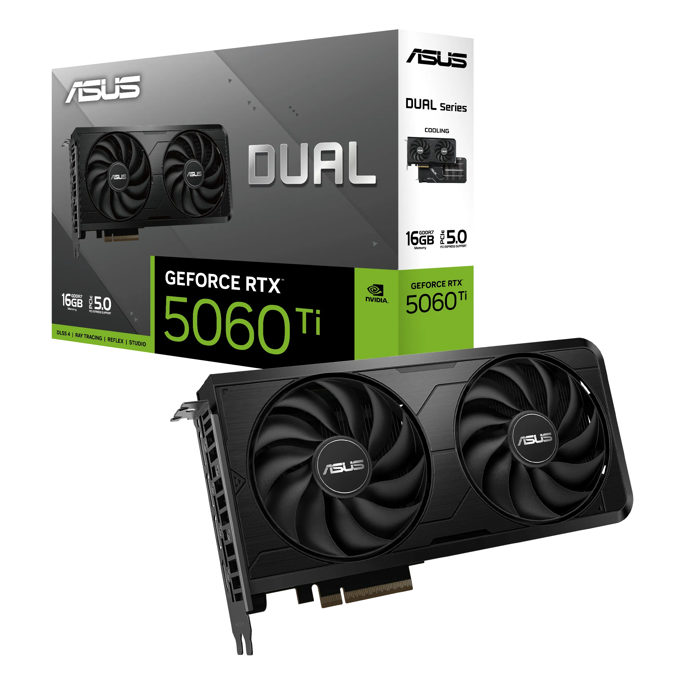 Tarjeta de Video ASUS DUAL NVIDIA GeForce RTX 5060 Ti EVO, 16GB GDDR7, 128-bit, PCI-e 5.0 1