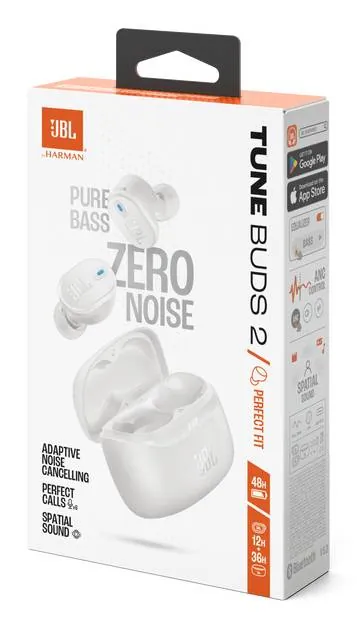 Auriculares JBL Tune Buds 2 in-ear inalámbricos – bajos profundos y estilo compacto (Blanco) 12