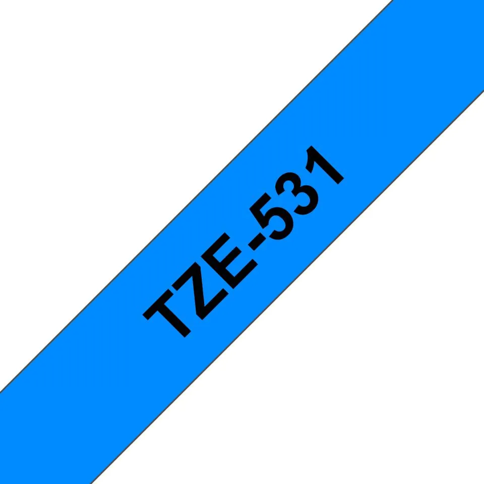 Cinta Brother TZe531 12mm Negro/Azul 8m para PT-H110/E300/E550W/D600VP 2
