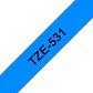 Cinta Brother TZe531 12mm Negro/Azul 8m para PT-H110/E300/E550W/D600VP - Miniatura 3