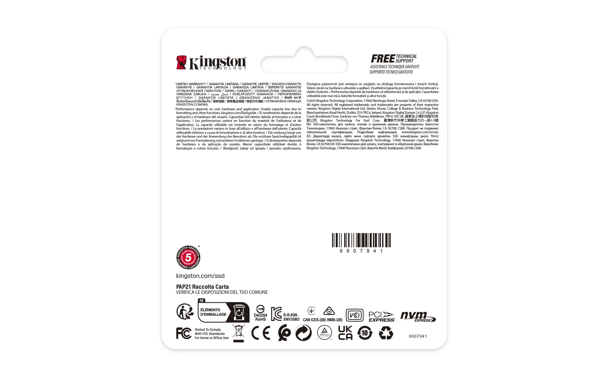 Unidad SSD 1TB M.2 2230 NVMe PCIe 4.0 x4 Kingston NV3 - PCIe 4.0, NAND 3D, R6000/W4000 MB/s 5