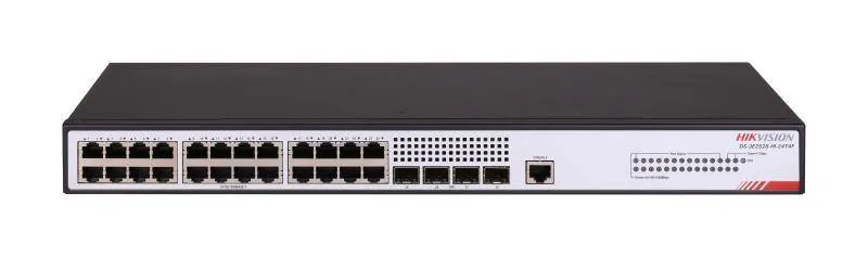 Switch Smart Managed 24 puertos Gigabit, 4 uplinks SFP, Hikvision DS-3E2528-HI-24T4F 2