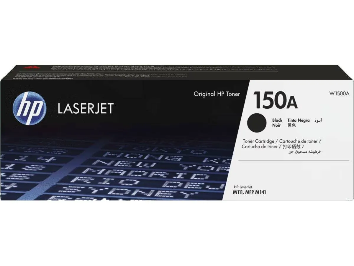 Cartucho de Tóner Original HP 150A Negro (W1500A) - LaserJet  M111a, M111w, MFP M141a y MFP M141w 1