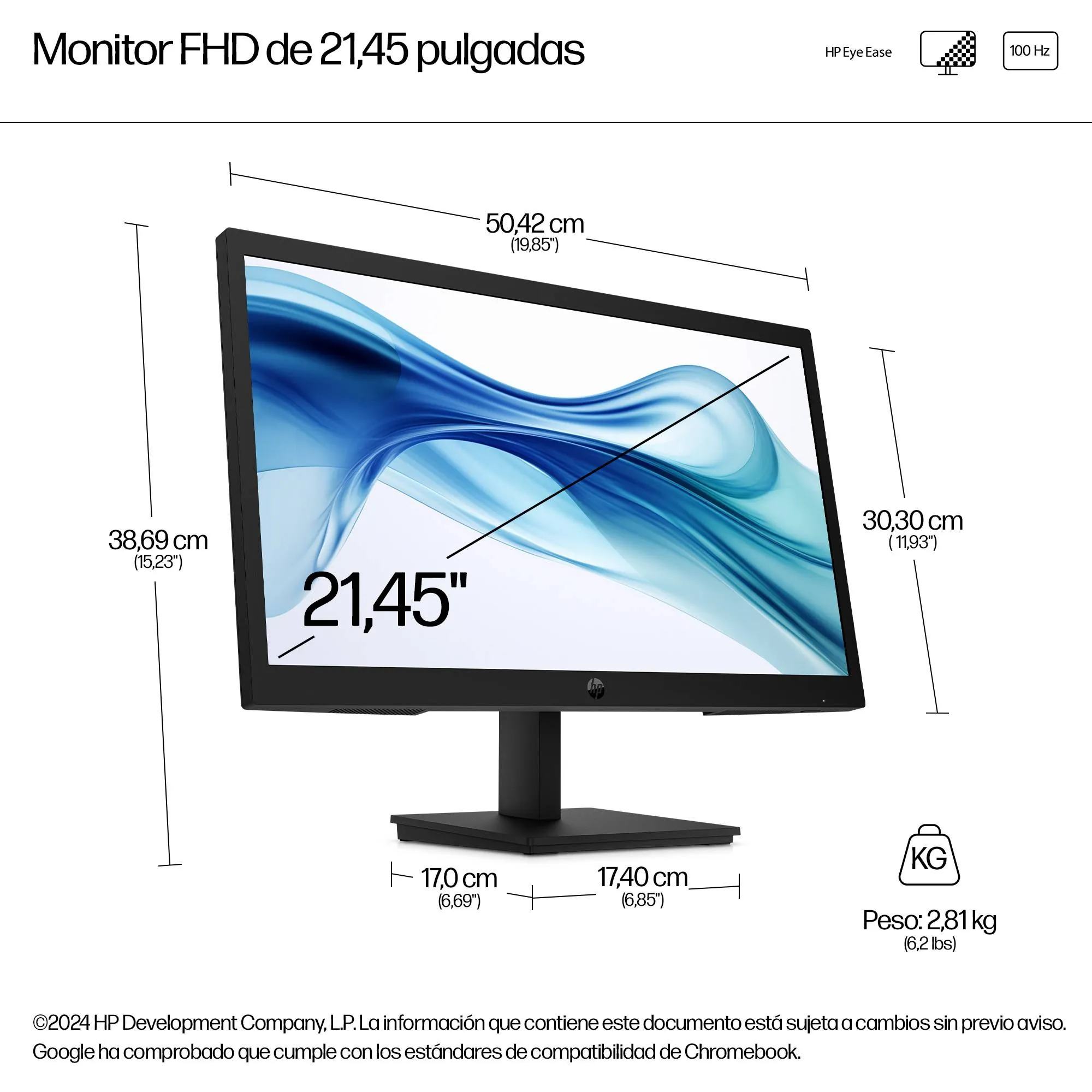 Monitor HP Series 3 Pro 322pv 21.45 Pulgadas FHD 100Hz VA para Oficina y Productividad 3