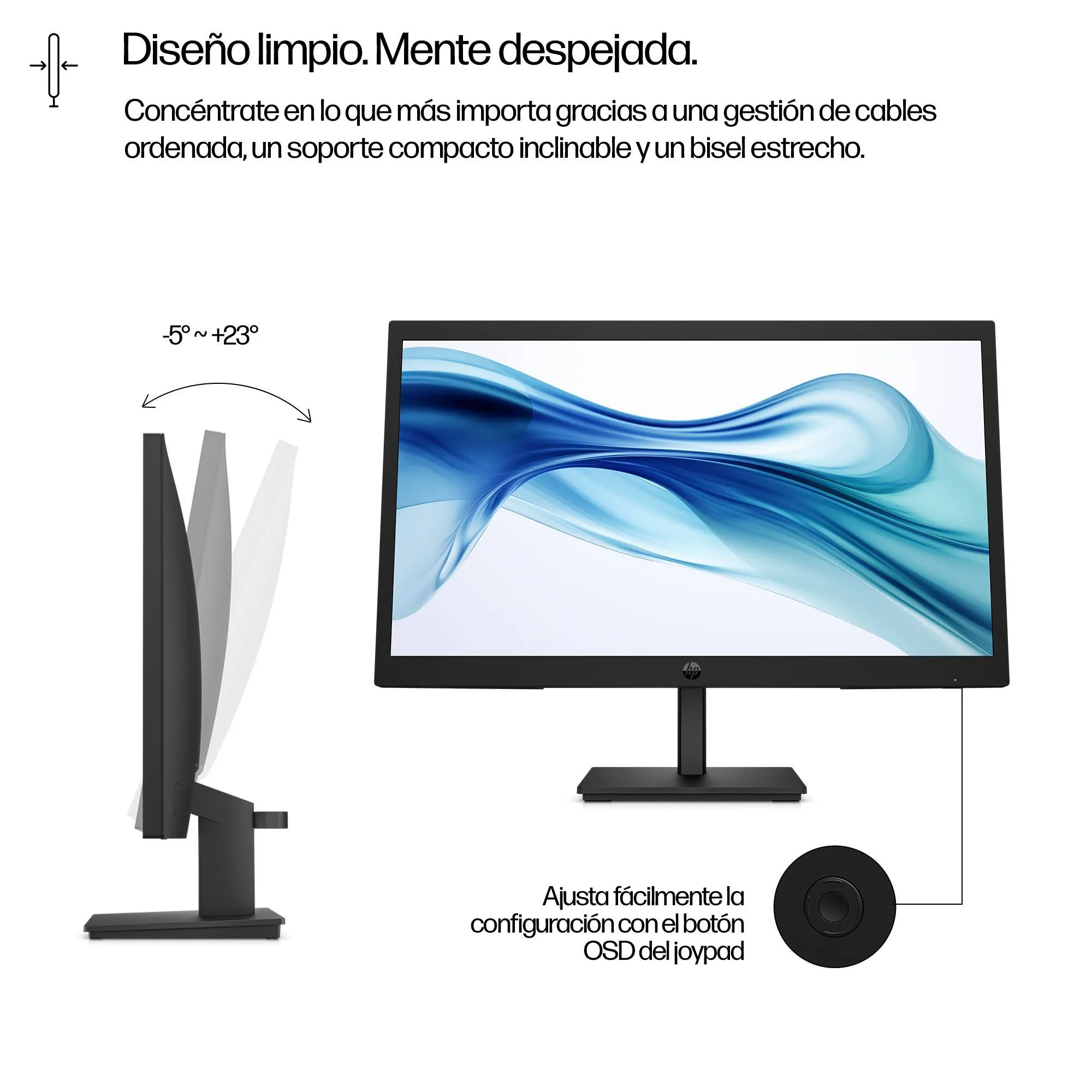 Monitor HP Series 3 Pro 322pv 21.45 Pulgadas FHD 100Hz VA para Oficina y Productividad 5