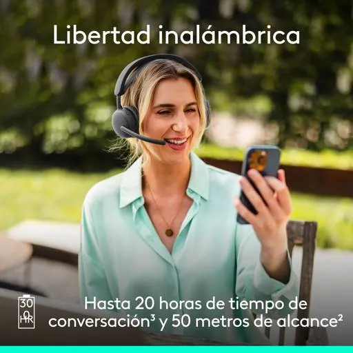 Audífonos Logitech Zone Wireless Bluetooth Grafito con Conectividad Multipunto y Uso Profesional 5