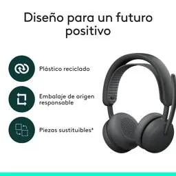 Audífonos Logitech Zone Wireless Bluetooth Grafito con Conectividad Multipunto y Uso Profesional 11