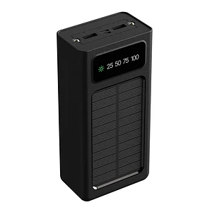 Powerbank con Cables de Carga Integrados Xtech XPB-300, Carga Solar, 30.000mAh, Negro