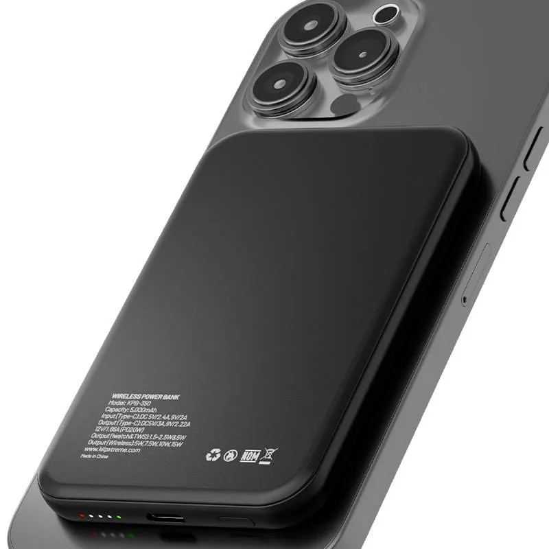 Banco de Energía Klip Xtreme KPB-350 - 5000mAh, Magnético, USB-C PD, Inalámbrico 3