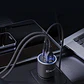 Adaptador auto Klip Xtreme 140W – 2×USB-C, 1×USB-A, carga rápida para múltiples dispositivos - Miniatura 8