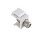 LINKMADE Blanco F-F Coaxial Keystone Copla Union F-H F-H - Miniatura 1