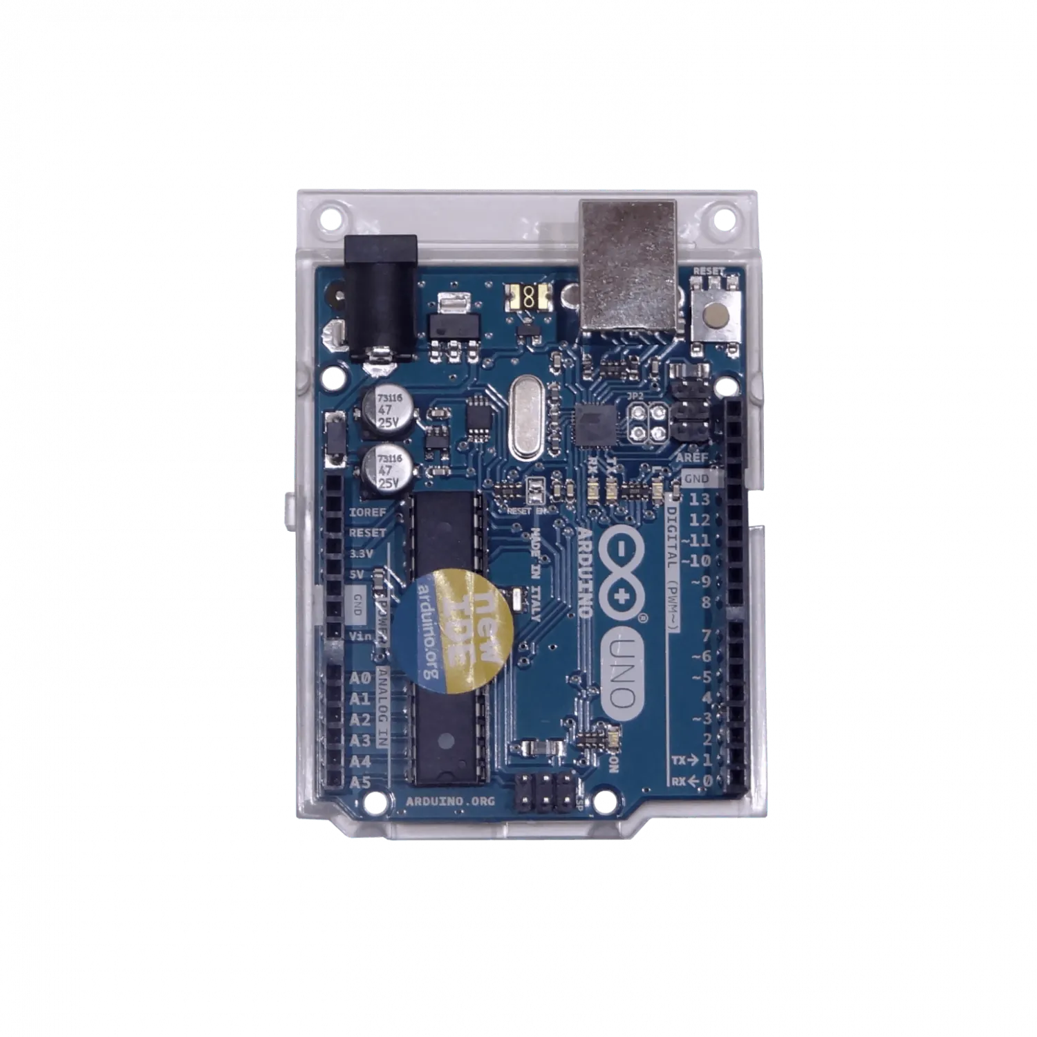 ARDUINO Placa 70x53mm Digital/Analoga USB-BH req-Fuente-Plug-5,5x2,1mm 5