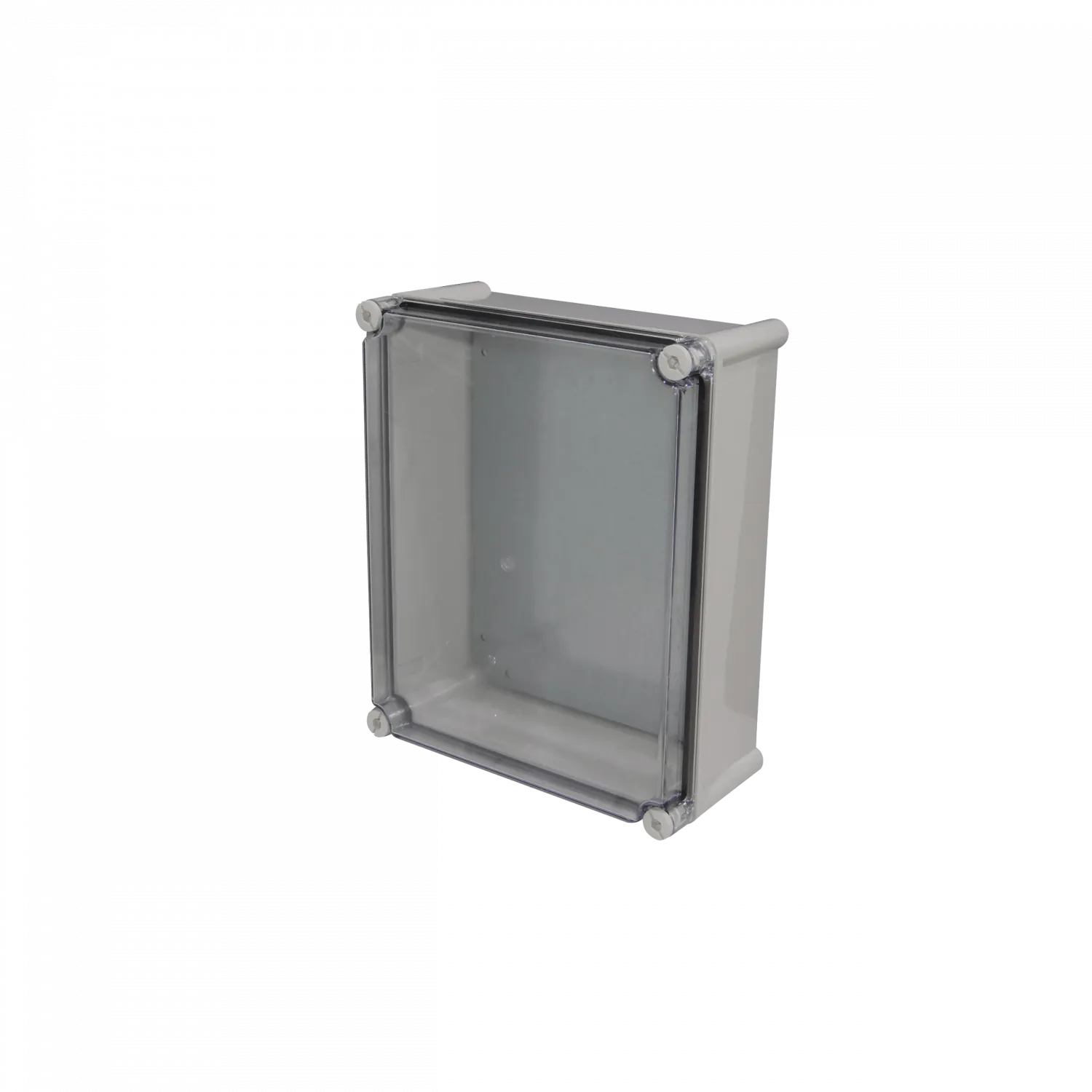 Caja ABS Tibox TJ-AT-3428 340x280x130mm IP66 tapa transparente con placa aluminio 4