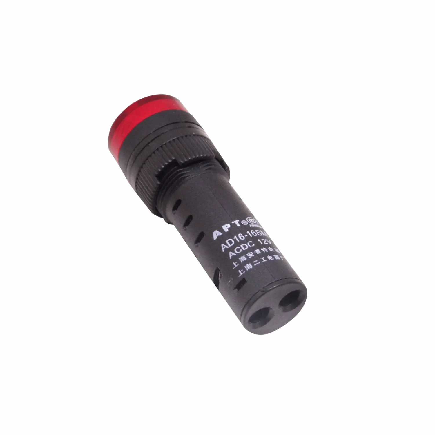Rojo Buzzer Luz Piloto LED 12VDC/AC 15mm-diam 19mm-cabeza 55mm-altura 2
