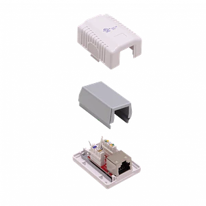LINKMADE Roseta 1-RJ45 Cat6a Blindada Blanca C6A Punchable