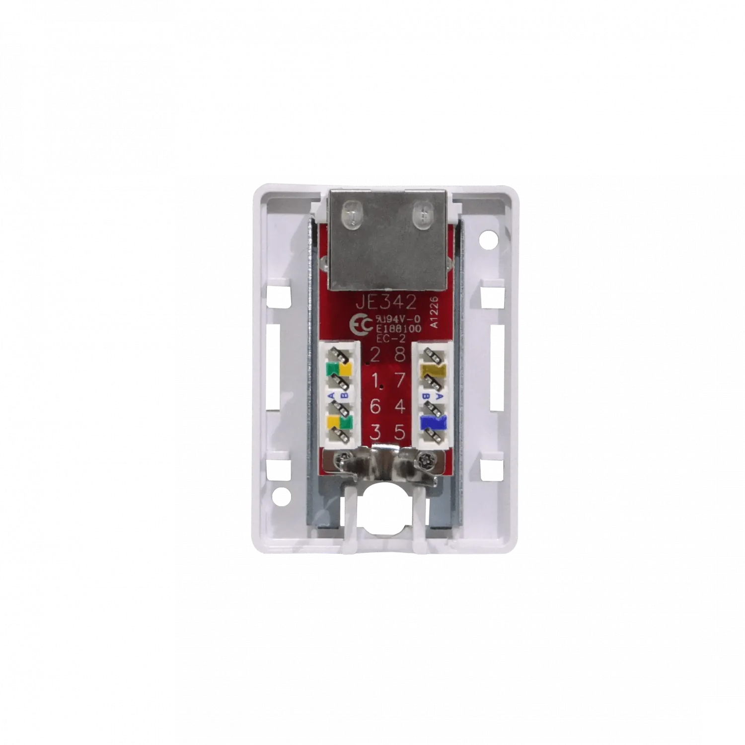 LINKMADE Roseta 1-RJ45 Cat6a Blindada Blanca C6A Punchable 4