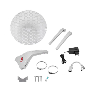 Antena Inalámbrica Exterior MikroTik LHG XL HP5 - 5 GHz, 27 dBi, Alta Potencia