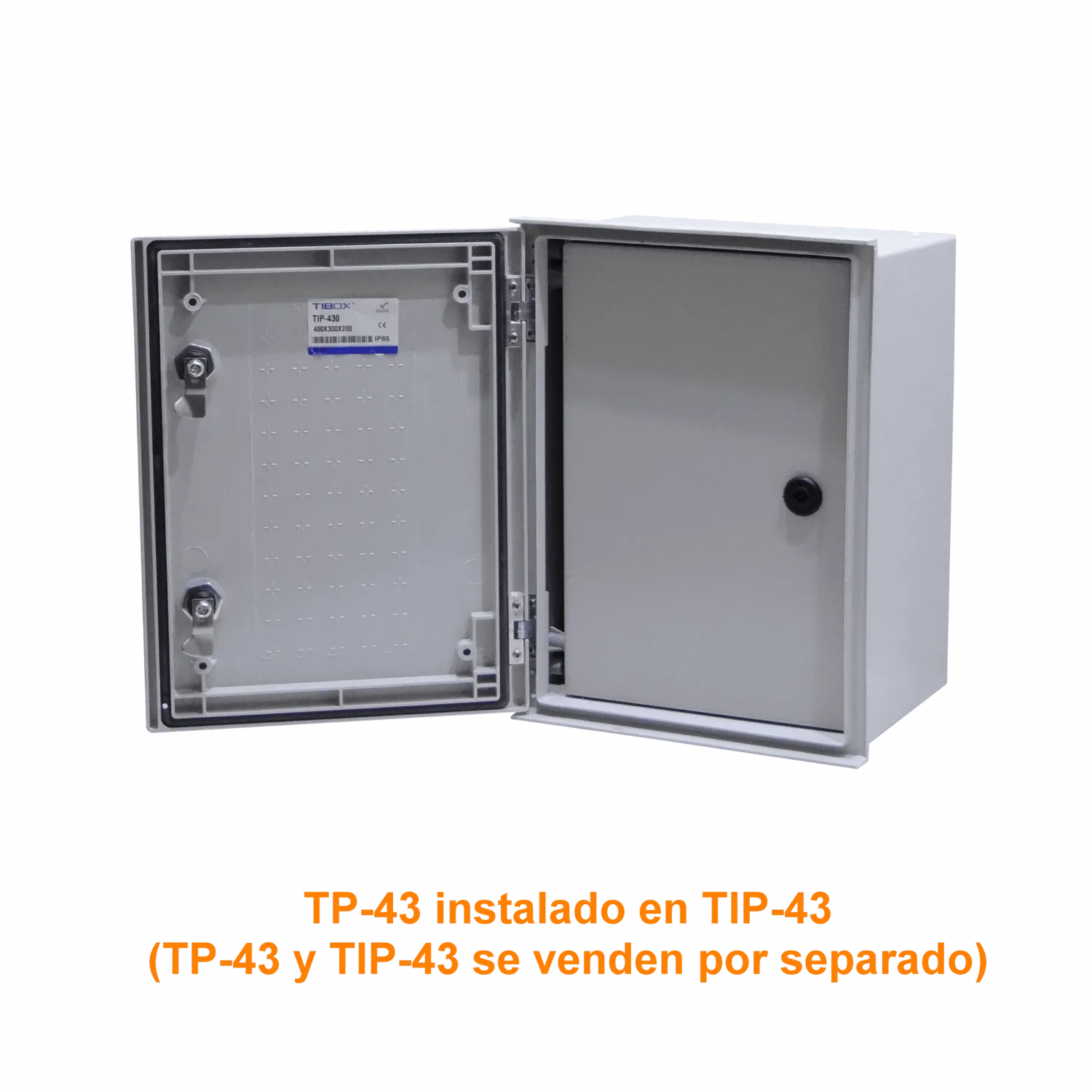 Contrapuerta Tibox TP-43 365x245mm metalica para gabinete 400x300 4