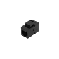 Negro CAT6 UTP Copla RJ45-RJ45 Keystone Feedthrough - Miniatura 2